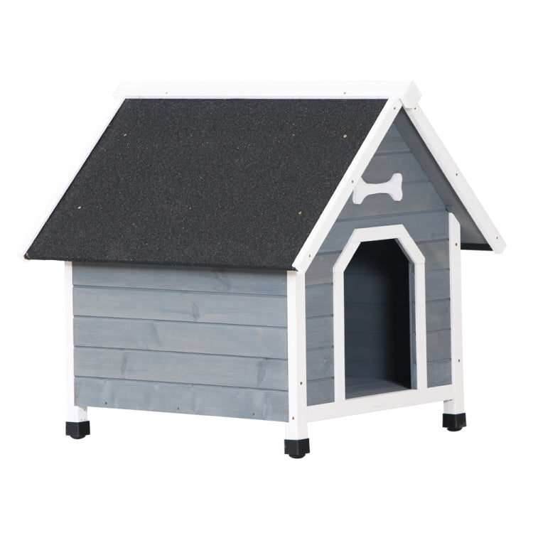 [US Warehouse] Dog House Pet Outdoor Bed Wood Shelter Home Weather Kennel Waterproof,Size: 78x84x83.5cm