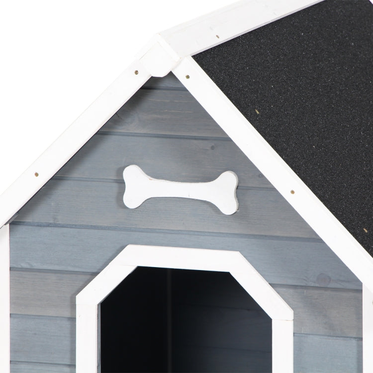 [US Warehouse] Dog House Pet Outdoor Bed Wood Shelter Home Weather Kennel Waterproof,Size: 78x84x83.5cm