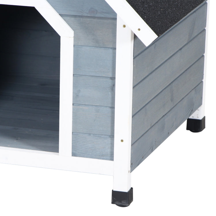 [US Warehouse] Dog House Pet Outdoor Bed Wood Shelter Home Weather Kennel Waterproof,Size: 78x84x83.5cm