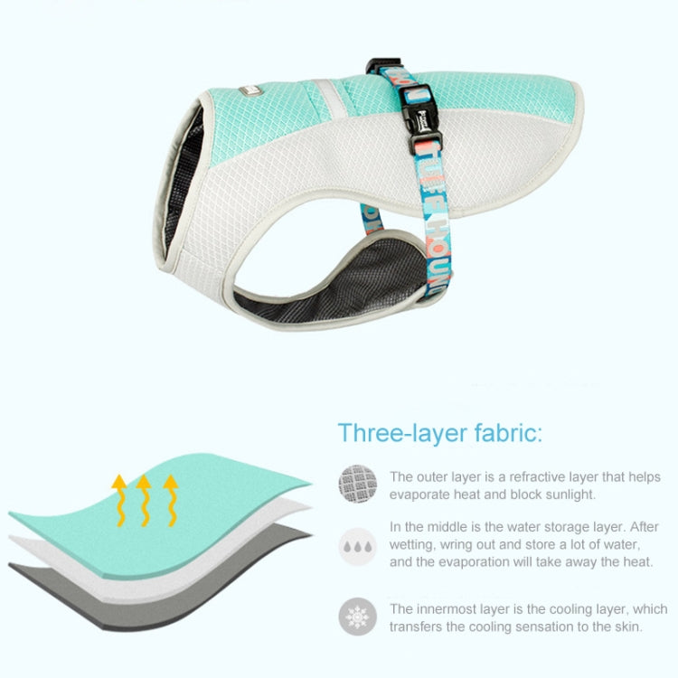 TUFFHOUND TH00204 Summer Pet Clothes Dog Cooling Vest Clothes, Size: L