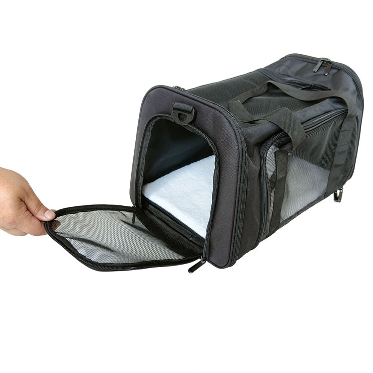 [US Warehouse] 5-door Portable Foldable Pet Travel Carrier with 3 Storage Bags & Detachable Pad, Size: 19.5 x 12 x 12 inch