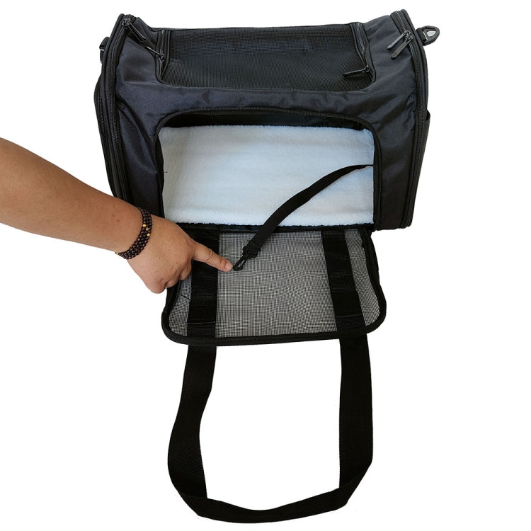 [US Warehouse] 5-door Portable Foldable Pet Travel Carrier with 3 Storage Bags & Detachable Pad, Size: 19.5 x 12 x 12 inch