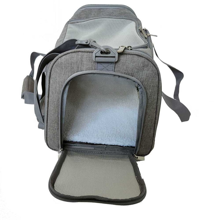 [US Warehouse] 5-door Portable Foldable Pet Travel Carrier with 3 Storage Bags & Detachable Pad, Size: 19.5 x 12 x 12 inch