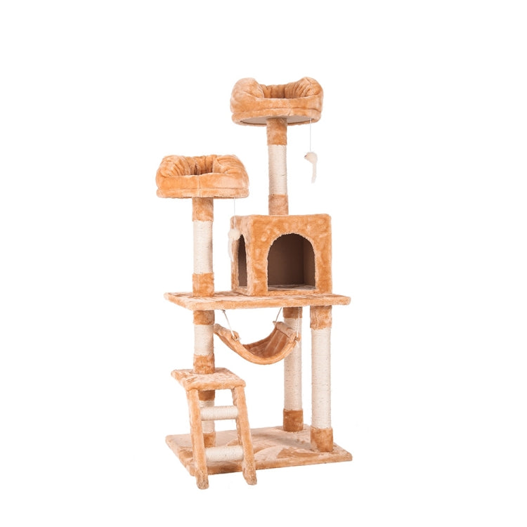 [JPN Warehouse] Multilayer Cat Climbing Frame Tree Nest Activity Tower Pet House, Size: 60x50x141cm