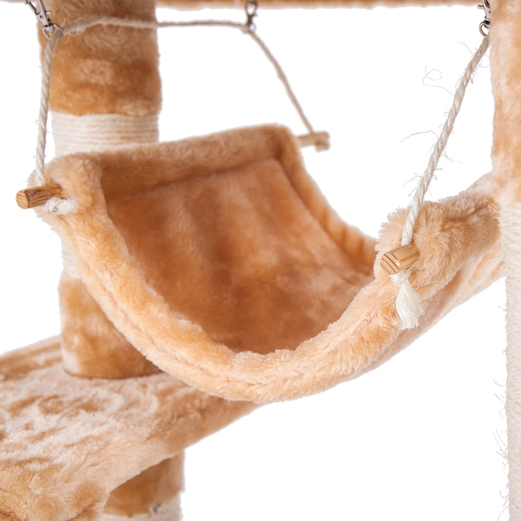 [JPN Warehouse] Multilayer Cat Climbing Frame Tree Nest Activity Tower Pet House, Size: 60x50x141cm