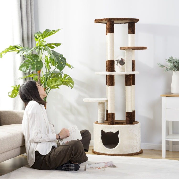 [JPN Warehouse] 145cm Multilayer Cat Climbing Frame Tree Nest Activity Tower Pet House