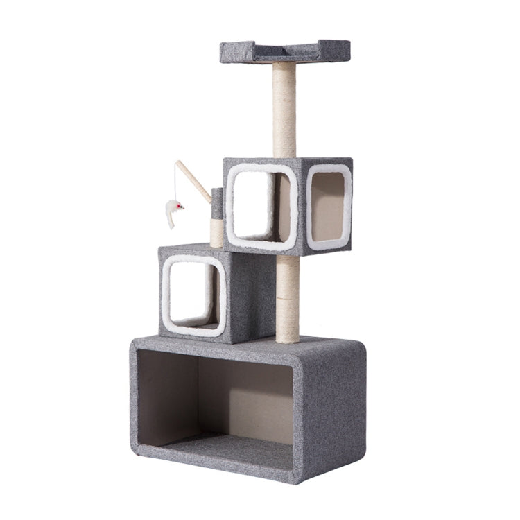[JPN Warehouse] Multilayer Stackable Cat Climbing Cube Tree Nest Activity Tower Pet House, Size: 40x70x140cm