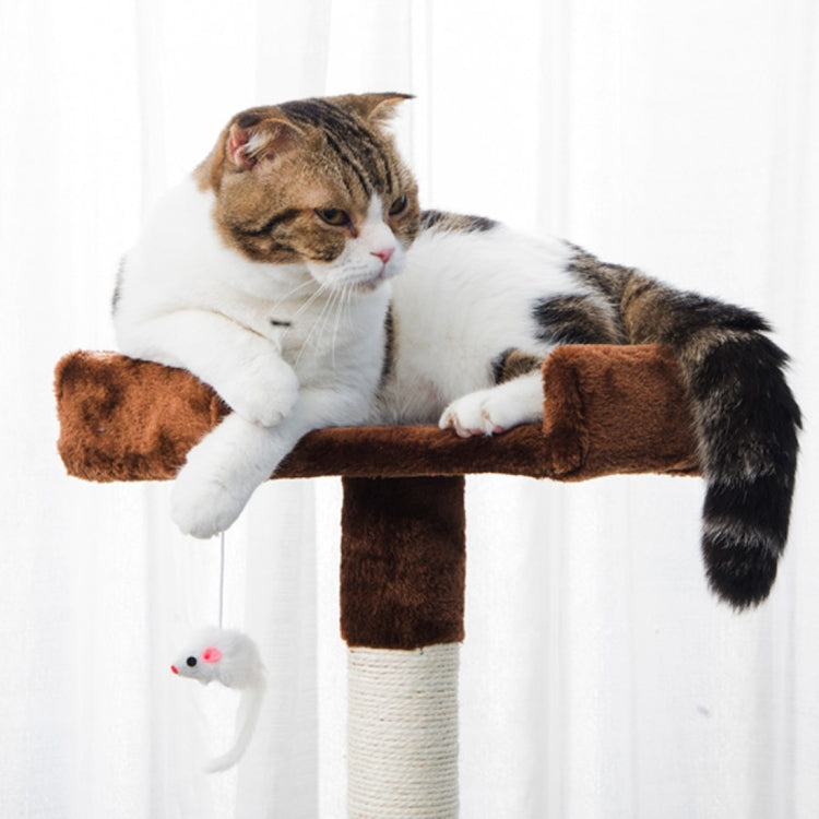 [JPN Warehouse] Multilayer Cat Climbing Frame Tree Nest Activity Tower Pet House, Size: 45x45x155cm (Brown)