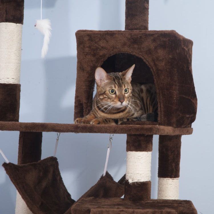 [JPN Warehouse] Multilayer Cat Climbing Frame Tree Nest Activity Tower Pet House, Size: 50x50x145cm