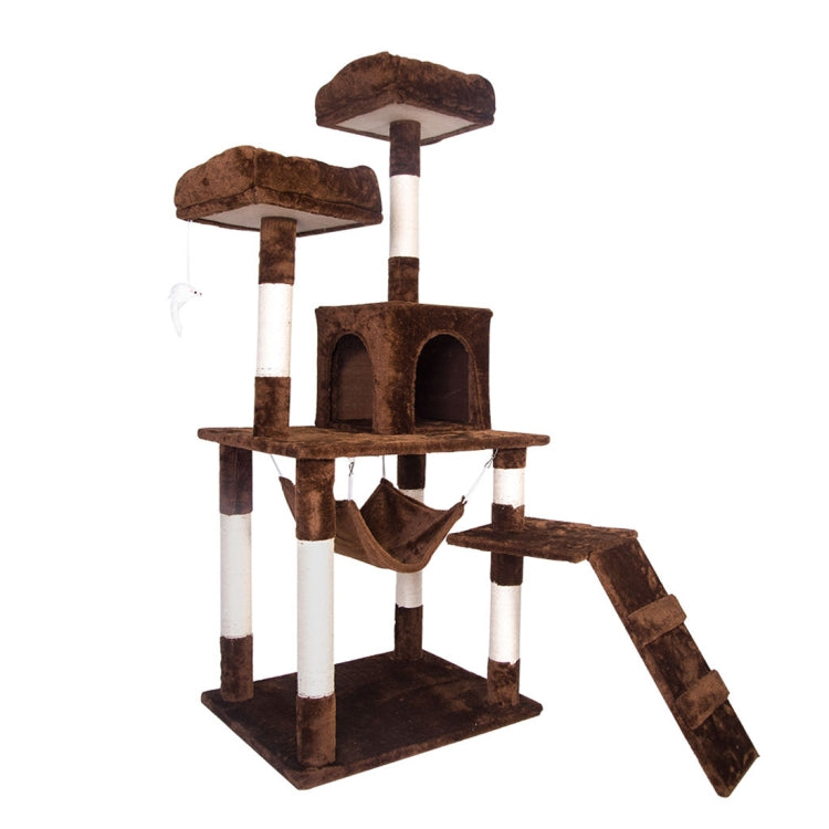 [JPN Warehouse] Multilayer Cat Climbing Frame Tree Nest Activity Tower Pet House, Size: 50x50x145cm