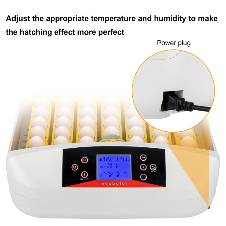 [US Warehouse] Automatic Poultry Incubator with Illuminated Egg & Water Injector & Display,US Plug, Specifications: 42 PCS