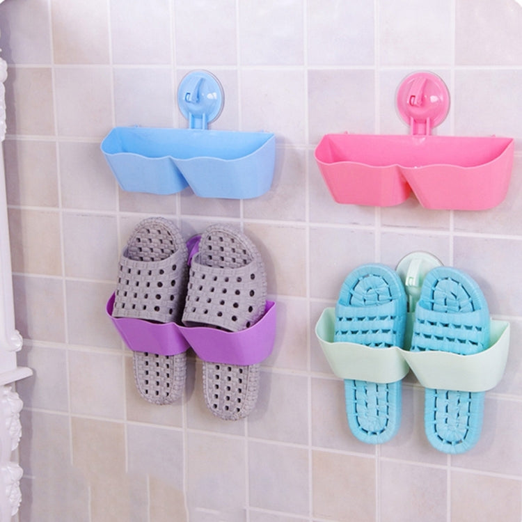2 PCS Strong Organizers Suction Cup Shoe Rack Wall Hanging Shoes Rack, Random Color Delivery