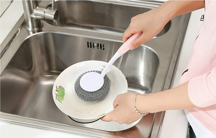 Steel Balls Plastic Brush (Colour: Pink)