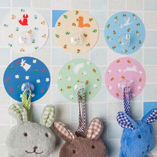 6 Pack Round Magic Stick Hook Random Color Delivery (Size : 8cm)