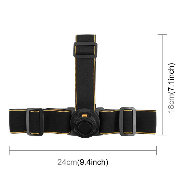 PULUZ Magnetic Quick-release Head Strap Harness Belt  - Black