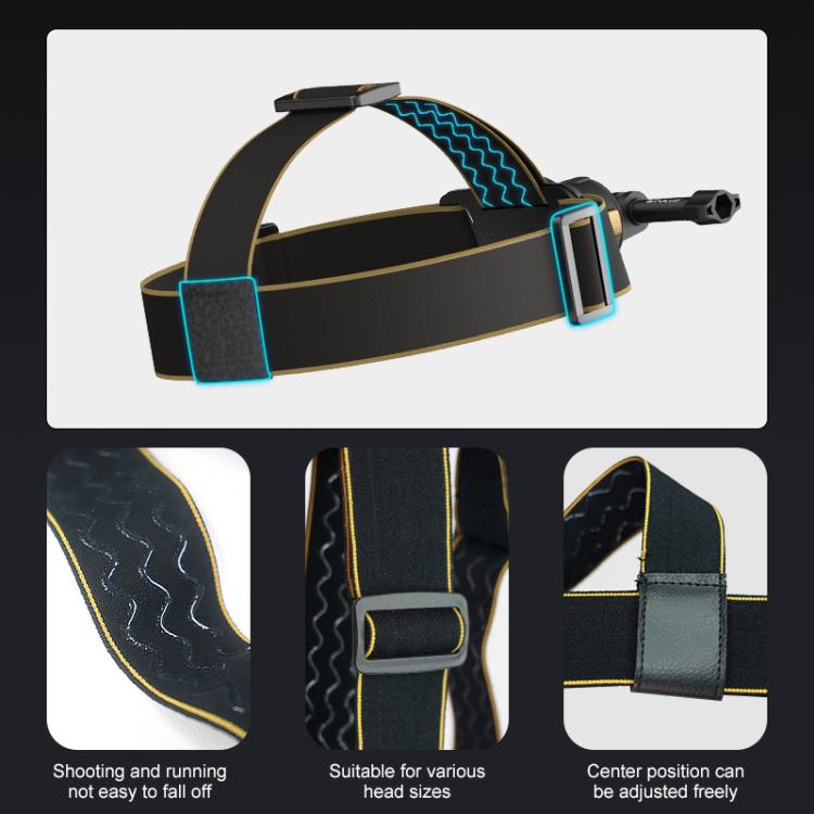 PULUZ Magnetic Quick-release Head Strap Harness Belt  - Black