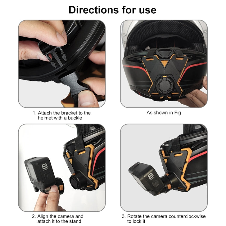 PULUZ Magnetic Quick Release Motorcycle Helmet Chin Strap Mount  - Black