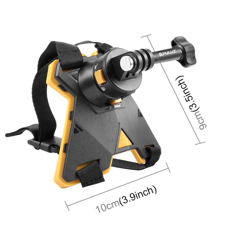 PULUZ Magnetic Quick Release Motorcycle Helmet Chin Strap Mount  - Black