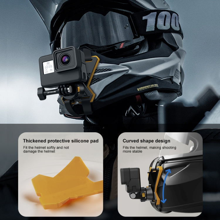 PULUZ Magnetic Quick Release Motorcycle Helmet Chin Strap Mount  - Black