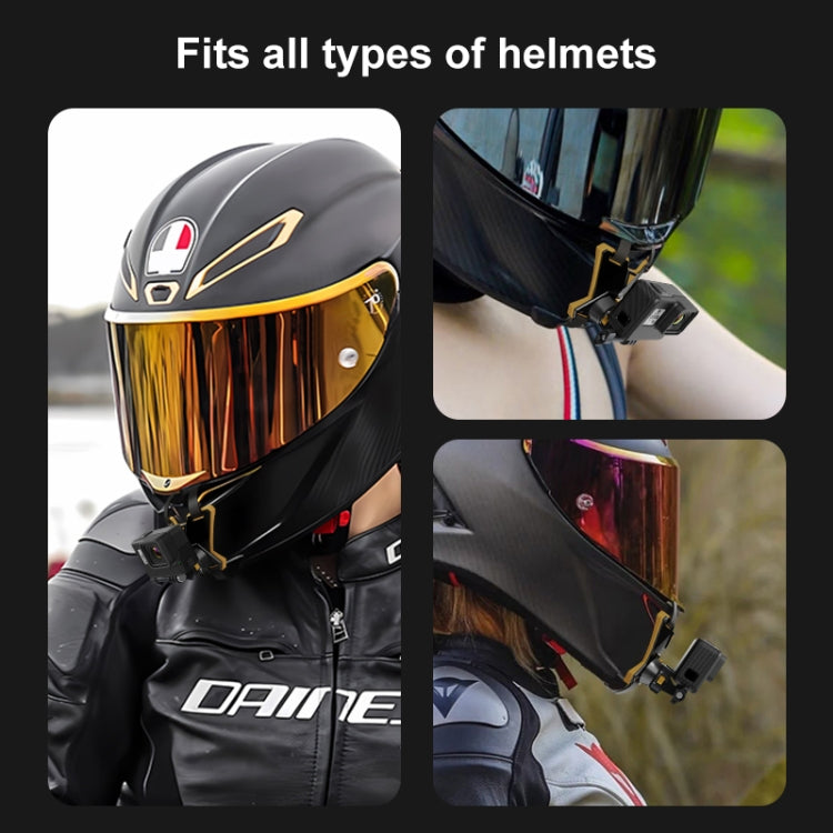 PULUZ Magnetic Quick Release Motorcycle Helmet Chin Strap Mount  - Black