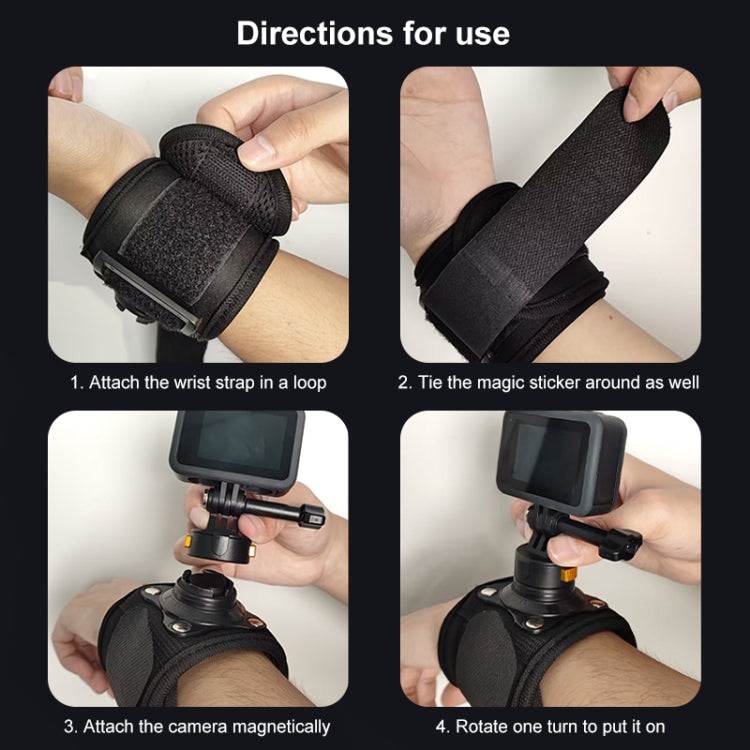 PULUZ Magnetic Quick-release Wrist Strap Harness Belt  - Black