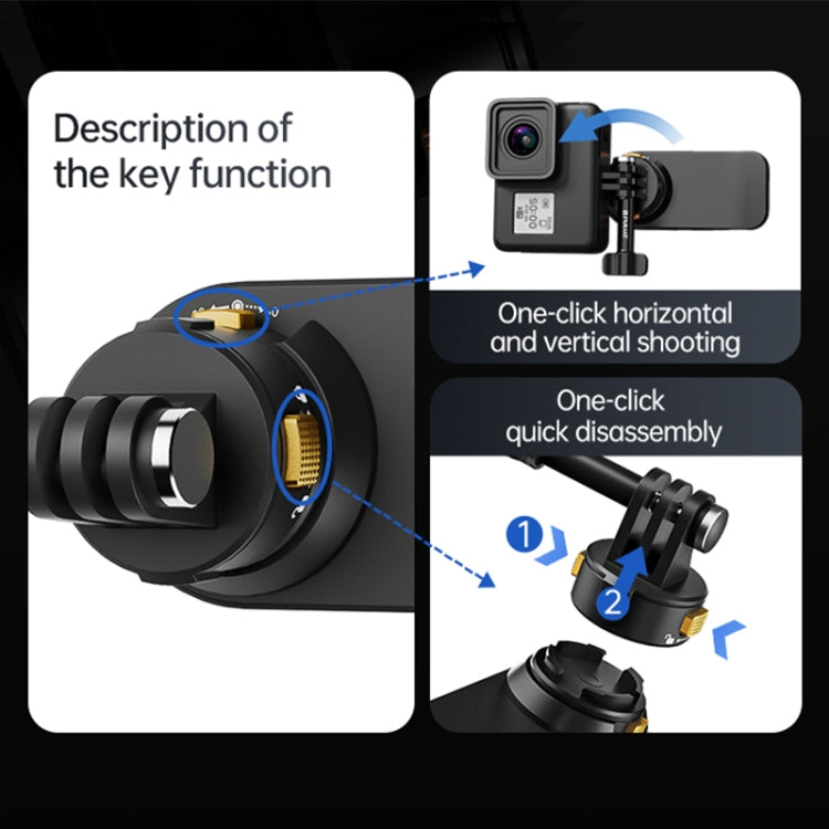 PULUZ Magnetic Quick Release Backpack Strap Clip  - Black
