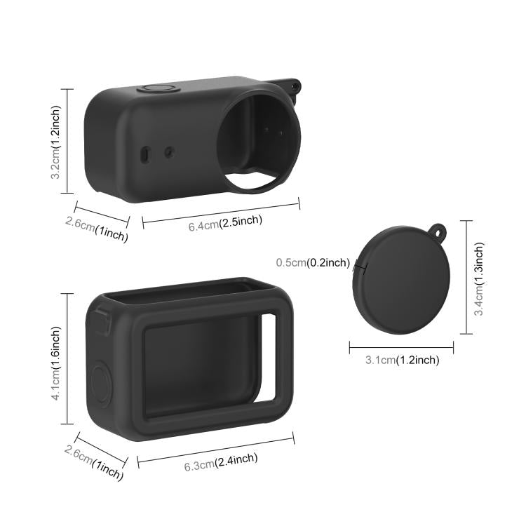 For DJI Osmo Nano PULUZ Transmission Module & Lens & Body 3 in 1 Silicone Protective Cover
