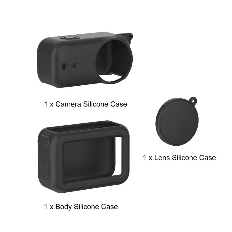 For DJI Osmo Nano PULUZ Transmission Module & Lens & Body 3 in 1 Silicone Protective Cover