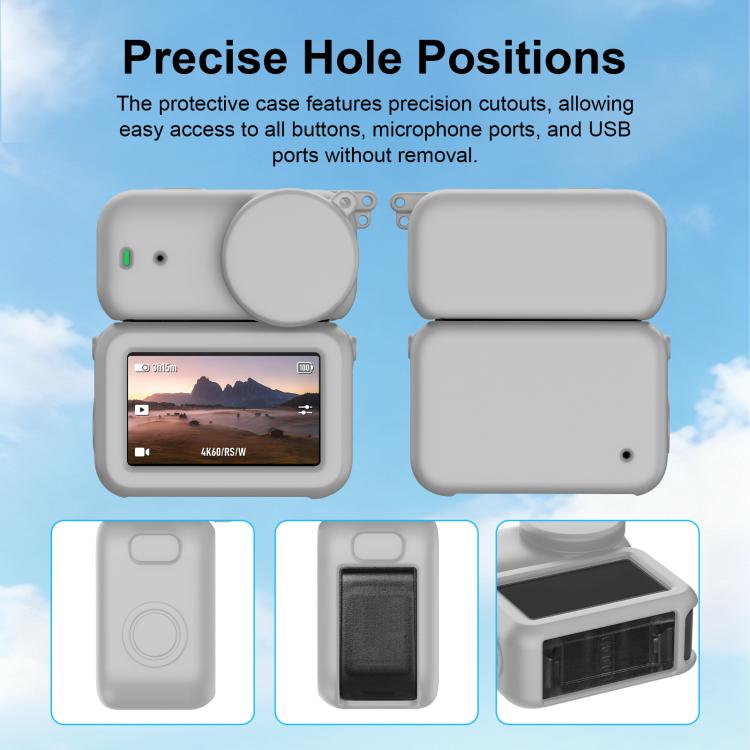 For DJI Osmo Nano PULUZ Transmission Module & Lens & Body 3 in 1 Silicone Protective Cover