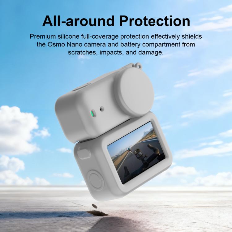 For DJI Osmo Nano PULUZ Transmission Module & Lens & Body 3 in 1 Silicone Protective Cover
