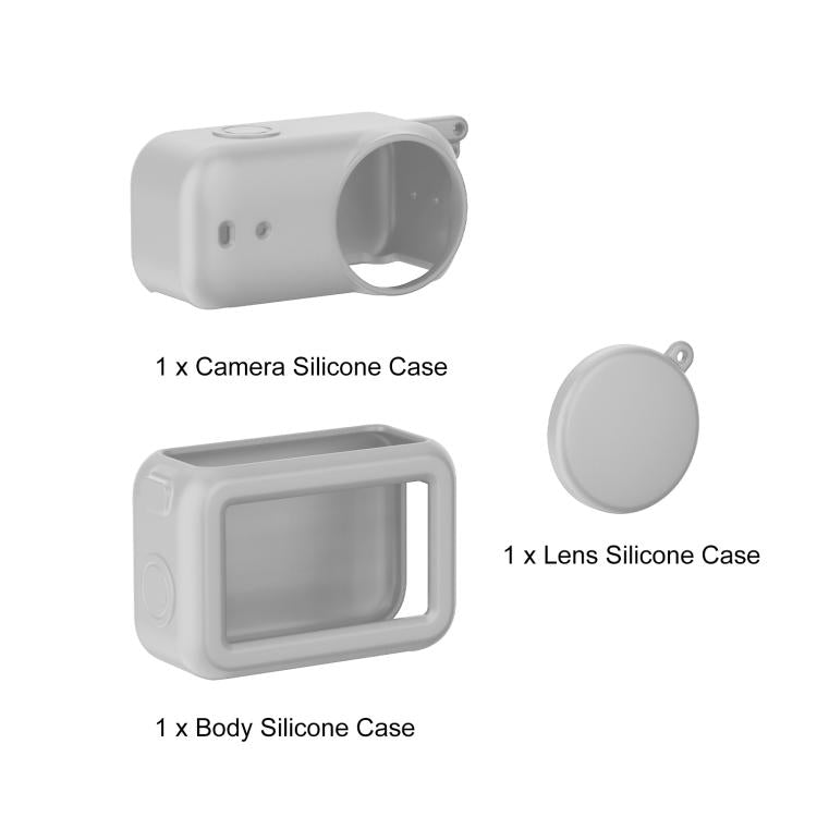 For DJI Osmo Nano PULUZ Transmission Module & Lens & Body 3 in 1 Silicone Protective Cover
