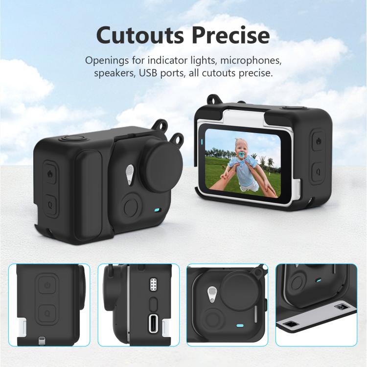 For Insta360 GO Ultra PULUZ 2 in 1 Silicone Expansion Module Body & Lens Cover