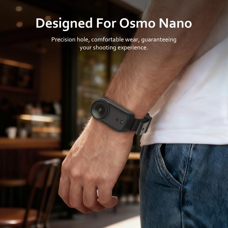For DJI Osmo Nano PULUZ Body Silicone Expansion Wrist Strap Cover Pet Collar Mount