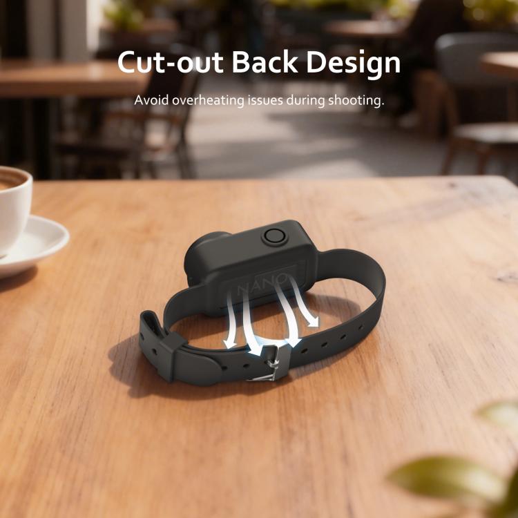 For DJI Osmo Nano PULUZ Body Silicone Expansion Wrist Strap Cover Pet Collar Mount