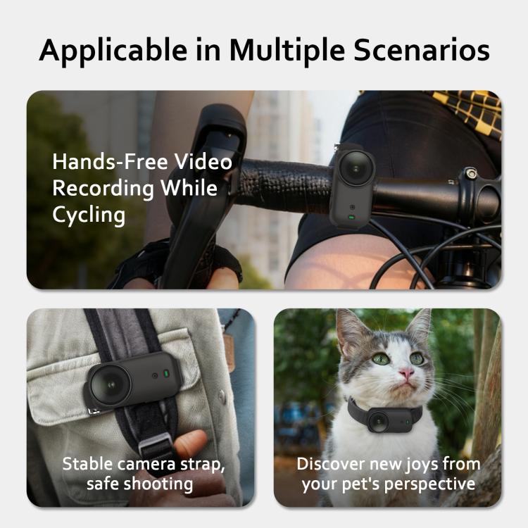 For DJI Osmo Nano PULUZ Body Silicone Expansion Wrist Strap Cover Pet Collar Mount