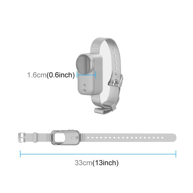 For DJI Osmo Nano PULUZ Body Silicone Expansion Wrist Strap Cover Pet Collar Mount