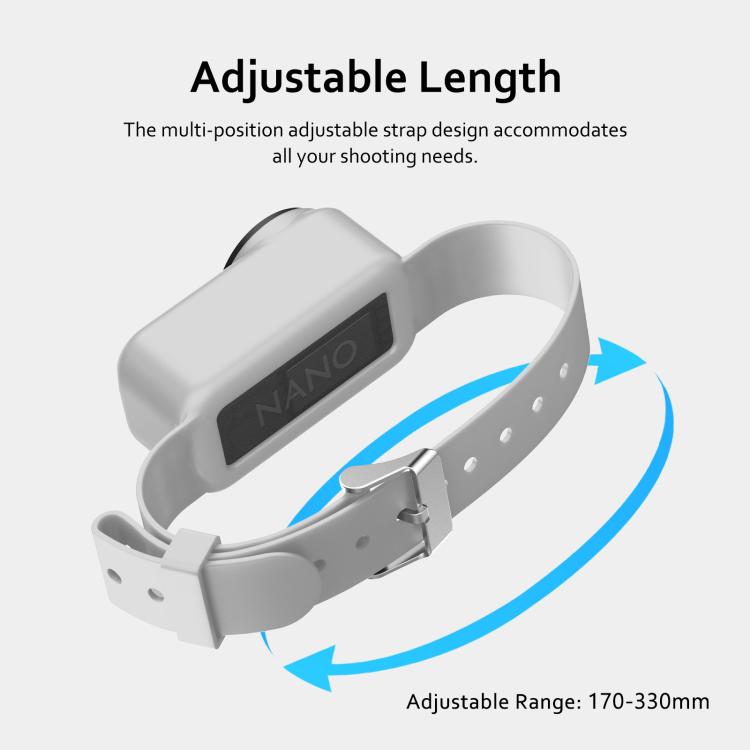 For DJI Osmo Nano PULUZ Body Silicone Expansion Wrist Strap Cover Pet Collar Mount