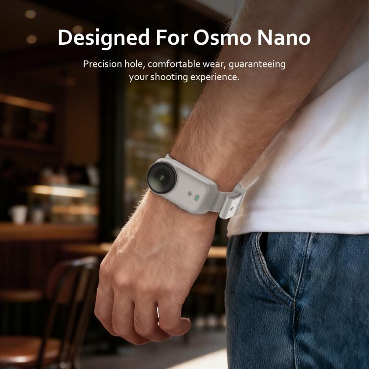 For DJI Osmo Nano PULUZ Body Silicone Expansion Wrist Strap Cover Pet Collar Mount