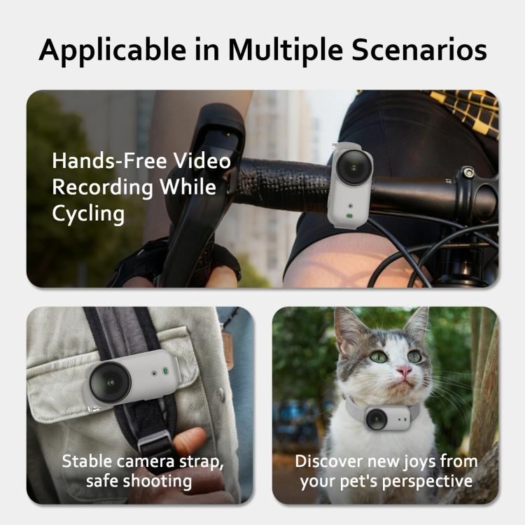 For DJI Osmo Nano PULUZ Body Silicone Expansion Wrist Strap Cover Pet Collar Mount