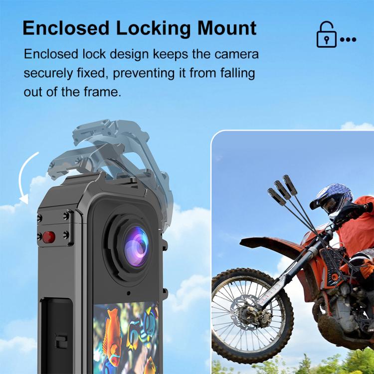 For Insta360 X4 Air PULUZ Metal Protective Cage Rig Housing Frame with Expand Cold Shoe Base  - Grey