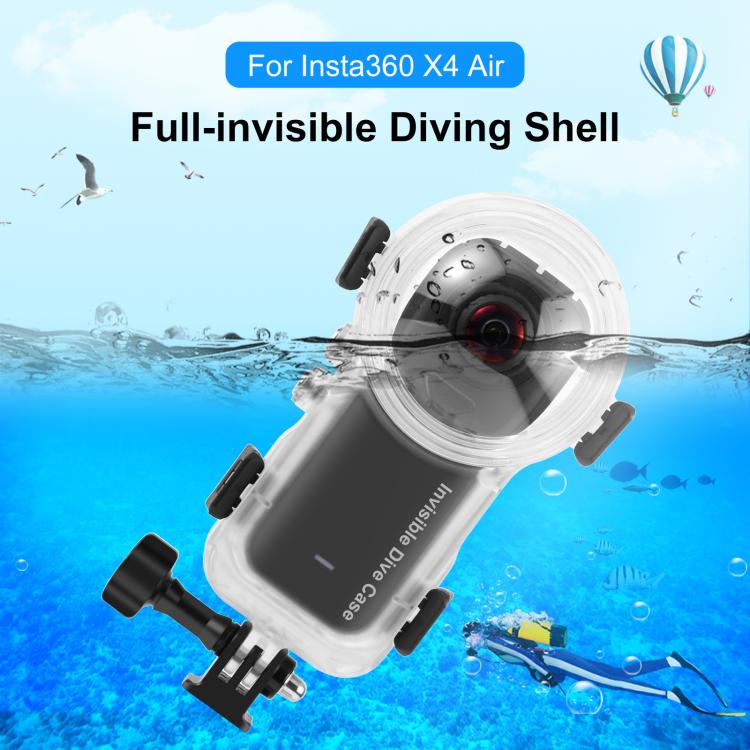For Insta360 X4 Air PULUZ 50m Waterproof Sealed Diving Case  - Transparent