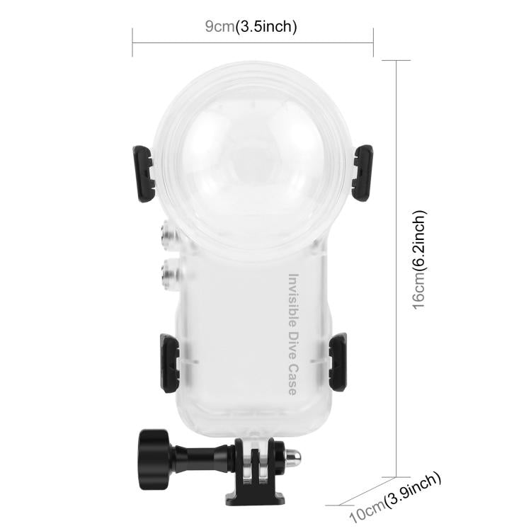 For Insta360 X4 Air PULUZ 50m Waterproof Sealed Diving Case  - Transparent