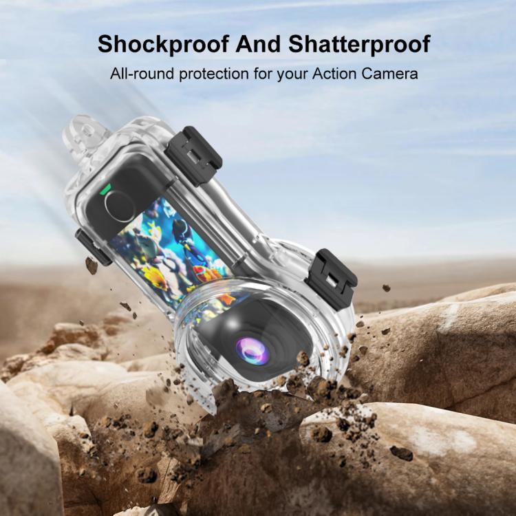 For Insta360 X4 Air PULUZ 50m Waterproof Sealed Diving Case  - Transparent