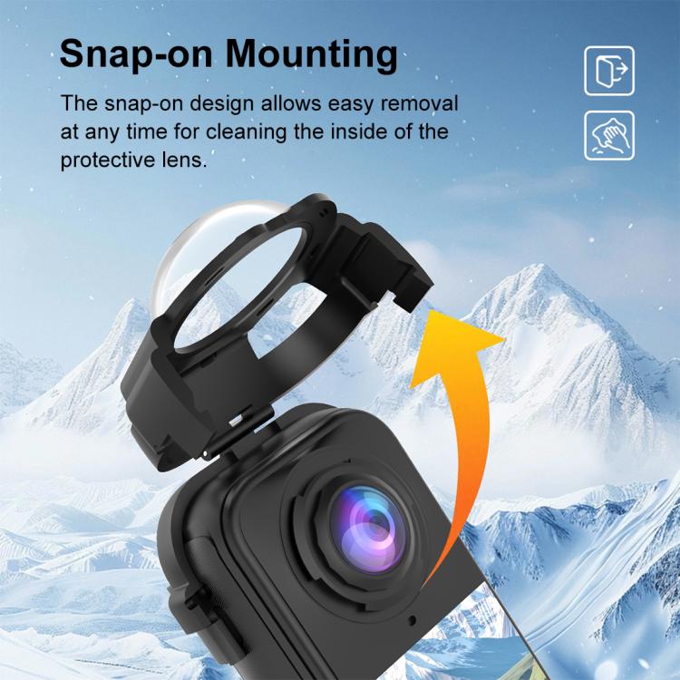 For Insta360 X4 Air PULUZ Snap-on Optical Tempered Glass Lens Guard Protective Cover  - Transparent