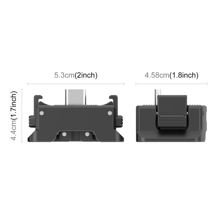 For DJI Osmo Pocket 4 / 3 PULUZ Plastic Quick-Release Charging Adapter Base  - Black