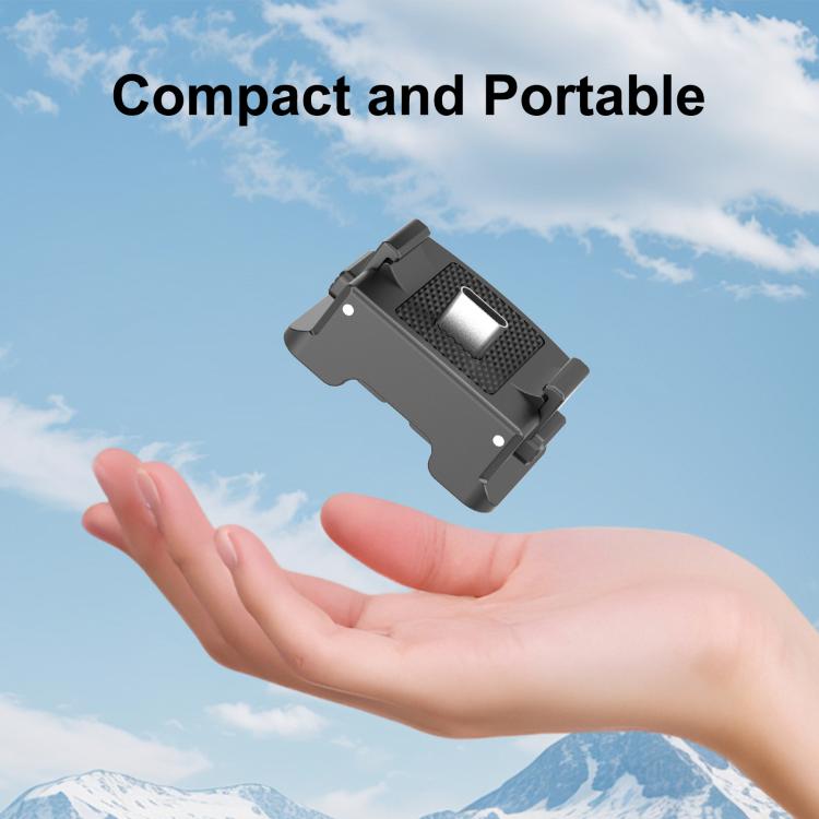 For DJI Osmo Pocket 4 / 3 PULUZ Plastic Quick-Release Charging Adapter Base  - Black