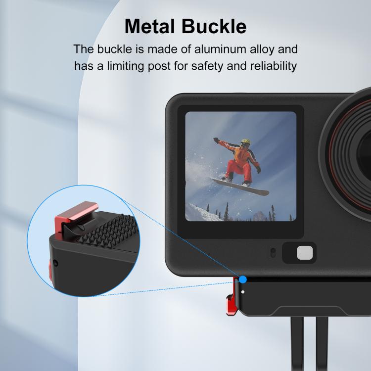 For DJI Osmo Action 6 / Nano PULUZ Two Claw Plastic Magnetic Quick Release Base Mount  - Black