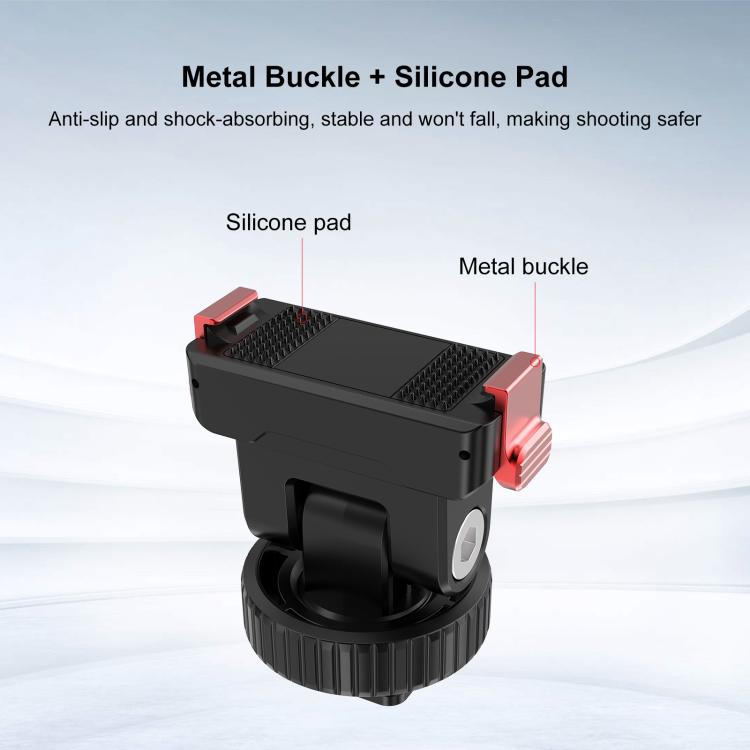 For DJI Osmo Action 6 / Nano PULUZ Plastic Gimbal Quick-Release Base Mount  - Black