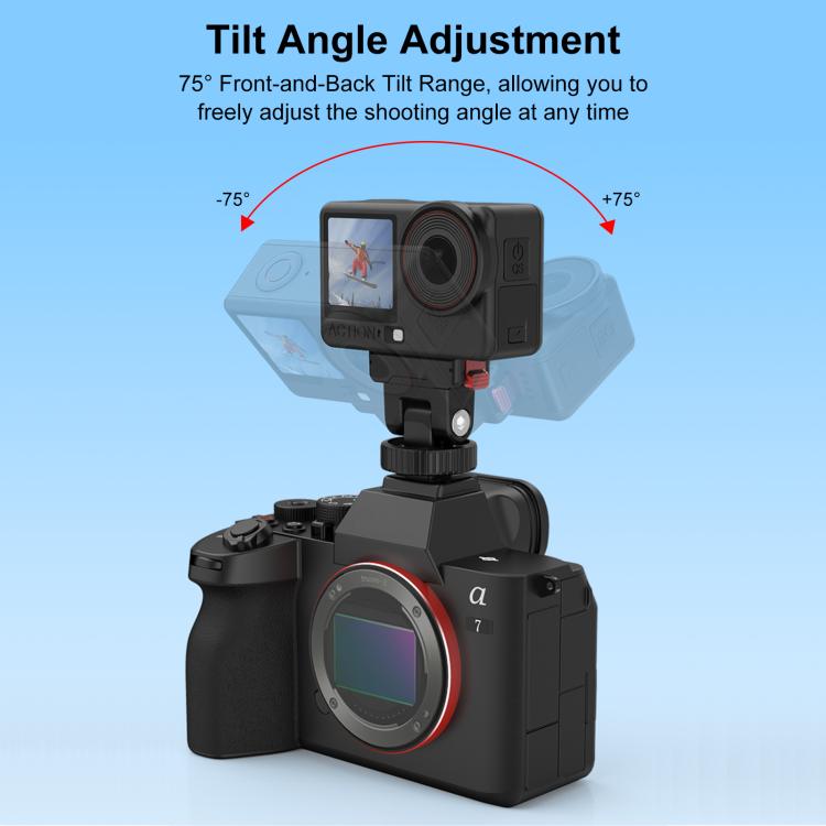 For DJI Osmo Action 6 / Nano PULUZ Plastic Gimbal Quick-Release Base Mount  - Black