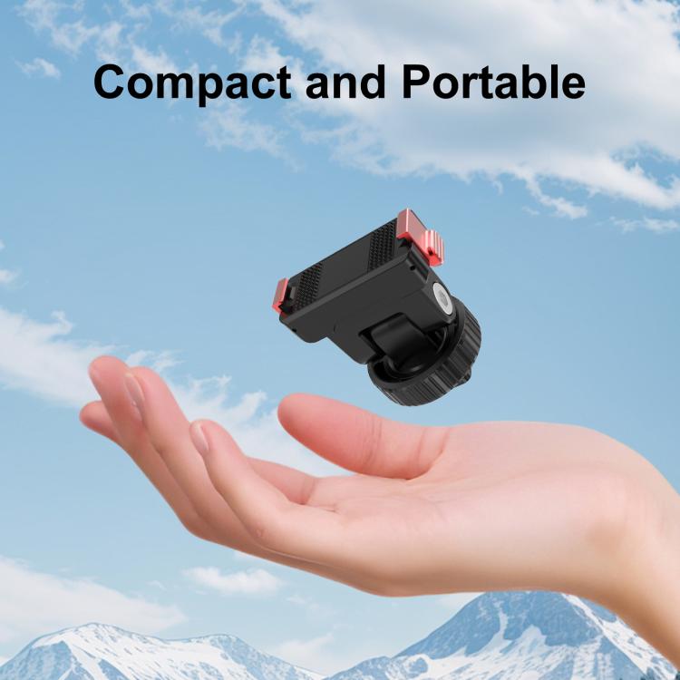 For DJI Osmo Action 6 / Nano PULUZ Plastic Gimbal Quick-Release Base Mount  - Black